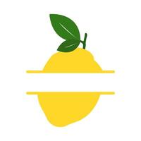 Lemon split name on white background vector