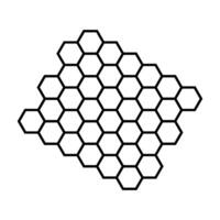 Honeycomb pattern on white background vector