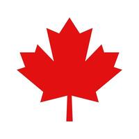 Canadian maple leaf on white background vector