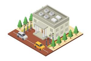 Library isometric on white background vector