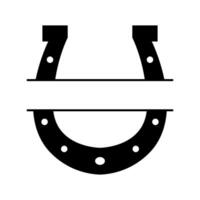 Horseshoe split name on white background vector
