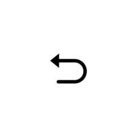 Back icon. Undo icon. vector