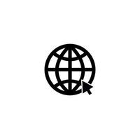 Web browser icon. Global icon vector