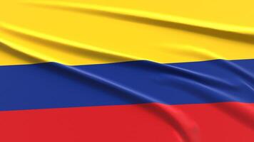 Columbia Flag. Fabric textured Colombians Flag. 3D Render Illustration. photo