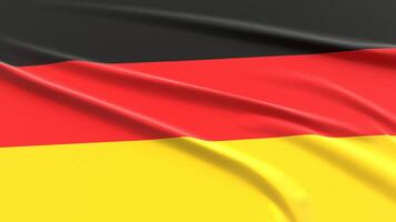 Germany Flag. Fabric textured German Flag. 3D Render Illustration. photo