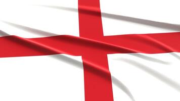 England Flag. Fabric textured English Flag. 3D Render Illustration. photo