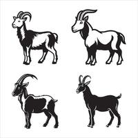 goat silhouette icon graphic logo design vector