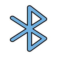 Bluetooth Line Filled Icon Design vector