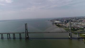 Vasco da Gama bridge Lisbon Portugal video