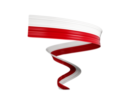 3d Flag Of Poland, 3d Shiny Waving Flag Ribbon, 3d illustration png