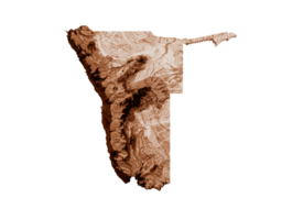 carta geografica di namibia nel vecchio stile, Marrone grafica nel un' retrò stile Vintage ▾ stile. alto dettagliato 3d illustrazione png