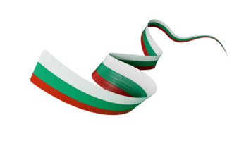 Bulgaria Happy Liberation Day 03 March. Waving flags isolated. 3d illustration png