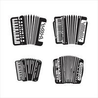 Accordion silhouette icon graphic logo design vector