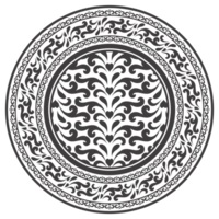 ethnisch Mandala. Mandala Blumen- Zier kreisförmig Muster. ethnisch nahtlos runden Muster. Jahrgang Stammes- Ornament. klassisch Antiquität Luxus Element. dekorativ zum Textil, Stoff, Teppich, Tätowierung. png