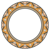 Vintage frame border ornament. Ethnic seamless round pattern. Mandala Floral Baroque. Classic antique ornate element. Decorative border for frame, textile, fabric, rug, tattoo, ceramic. png