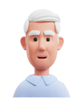 3D Illustration old man png