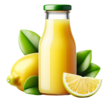 Frais citron jus bouteille citron jus citron boisson citron jus bouteille transparent Contexte citron jus sans pour autant Contexte png