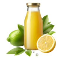 fresco Limone succo bottiglia Limone succo Limone bevanda Limone succo bottiglia trasparente sfondo Limone succo senza sfondo png