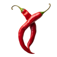 Spicy red chilies on transparent background png