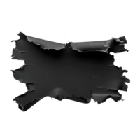 A black torn paper against transparent background. png