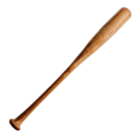 Vintage wooden bat isolated on transparent background. png