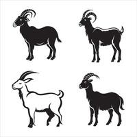 goat silhouette icon graphic logo design vector