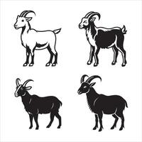 goat silhouette icon graphic logo design vector