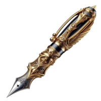 Generated Ai Cute Golden Pen png