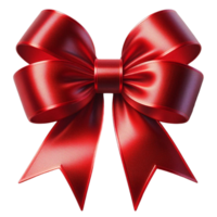 Generated Ai Red ribbons tied in a bow png