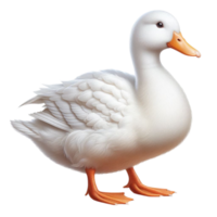 Generated Ai Beautiful 3d White Duck png
