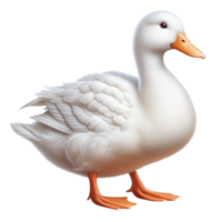 gerado ai lindo 3d branco Pato png