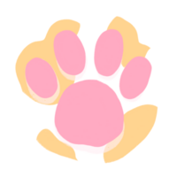 Cat Paw Cartoon illustration Yellow Cat Paw Cow Cat Paw png