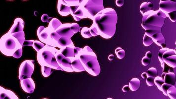 Multicolored molecules . Design. Brightly iridescent particles that change colors in an accelerated form in animation. video
