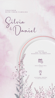 Digital Wedding Invitation Template with Geometric Shape psd