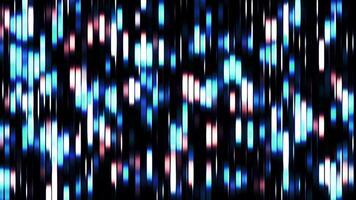 Flickering spots in vertical lines. Motion. Beautiful color spots shimmer in flow of lines. Lines with colored shimmering strokes and gradients. Retro animations with strokes video
