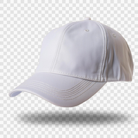 white cap on isolated background floating psd