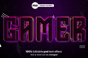 juego de azar 3d editable texto efecto psd