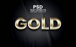 Luxury gold text effect psd