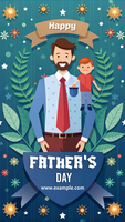 A man holding a child on Father's Day psd