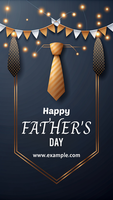 A poster for Father's Day featuring a tie psd