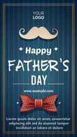 A poster for Father's Day featuring a mustache and a bow tie psd