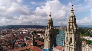 santiago compostela ciudad España aéreo ver video