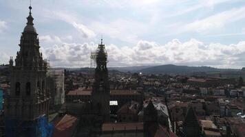 Santiago Compostela City Spain Aerial View video