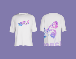 White oversized tshirt mockup 3d render round neck isolated for clothing branding psd