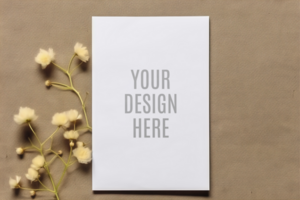 wedding card mockup psd