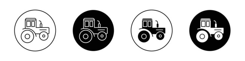 tractor icono colocar. vector