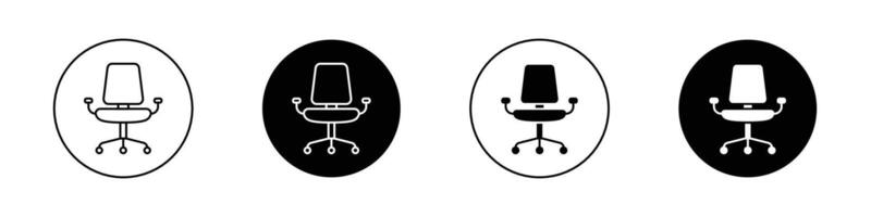 icono de silla de oficina vector
