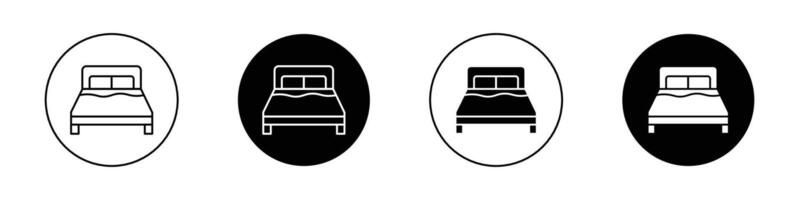 cama icono colocar. vector