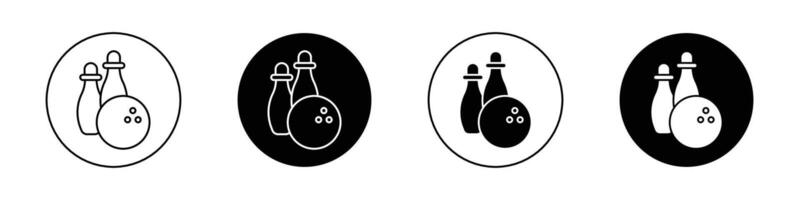 Bowling icon set. vector