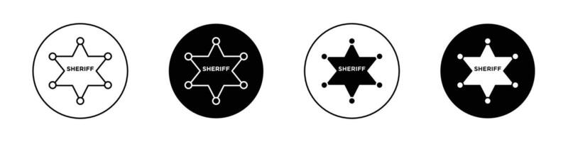 Badge Sheriff icon vector